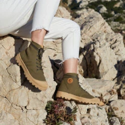 Nouvelles Arrivées -Mode Chaussure Magasin authentique toile vert militaire femme