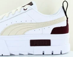 Puma Puma Mayze Luxe Blanc Beige Bordeaux Chocolat -Mode Chaussure Magasin puma mayze luxe blanc beige bordeaux c03