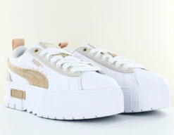 Puma Puma Mayze Mix Blanc Beige -Mode Chaussure Magasin puma mayze mix blanc beige04