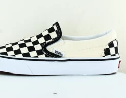 Vans Vans Classic Slip-on Checkerboard Blanc Noir -Mode Chaussure Magasin vans slip on checkboard noir blanc03